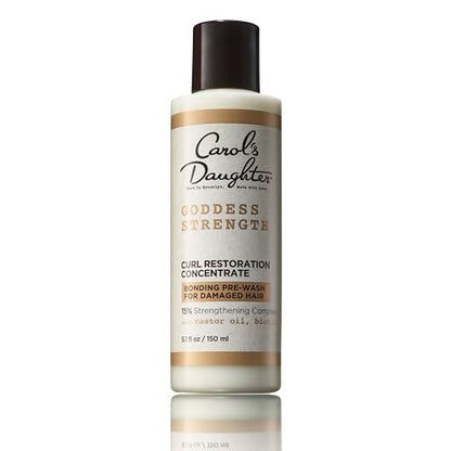 Carol's Daughter Goddess Strength Curl Restoration Concentrate, Bonding Pre-Shampoo Hair Repair Treatment for Damaged Hair, 5.1 Fl Oz