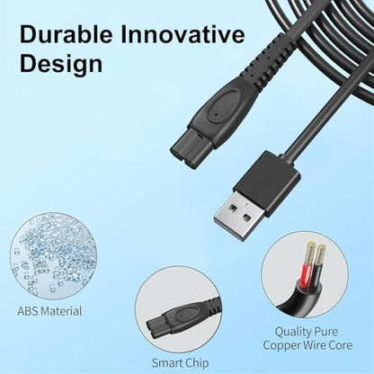 BIYTC 5V USB Charger Compatible with Philips Norelco Shavers – Replacement Charging Cable for QP2724, MG5910, MG9525, and More