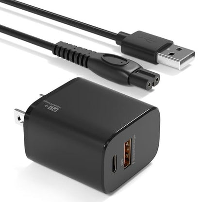 BIYTC 5V USB Charger Compatible with Philips Norelco Shavers – Replacement Charging Cable for QP2724, MG5910, MG9525, and More