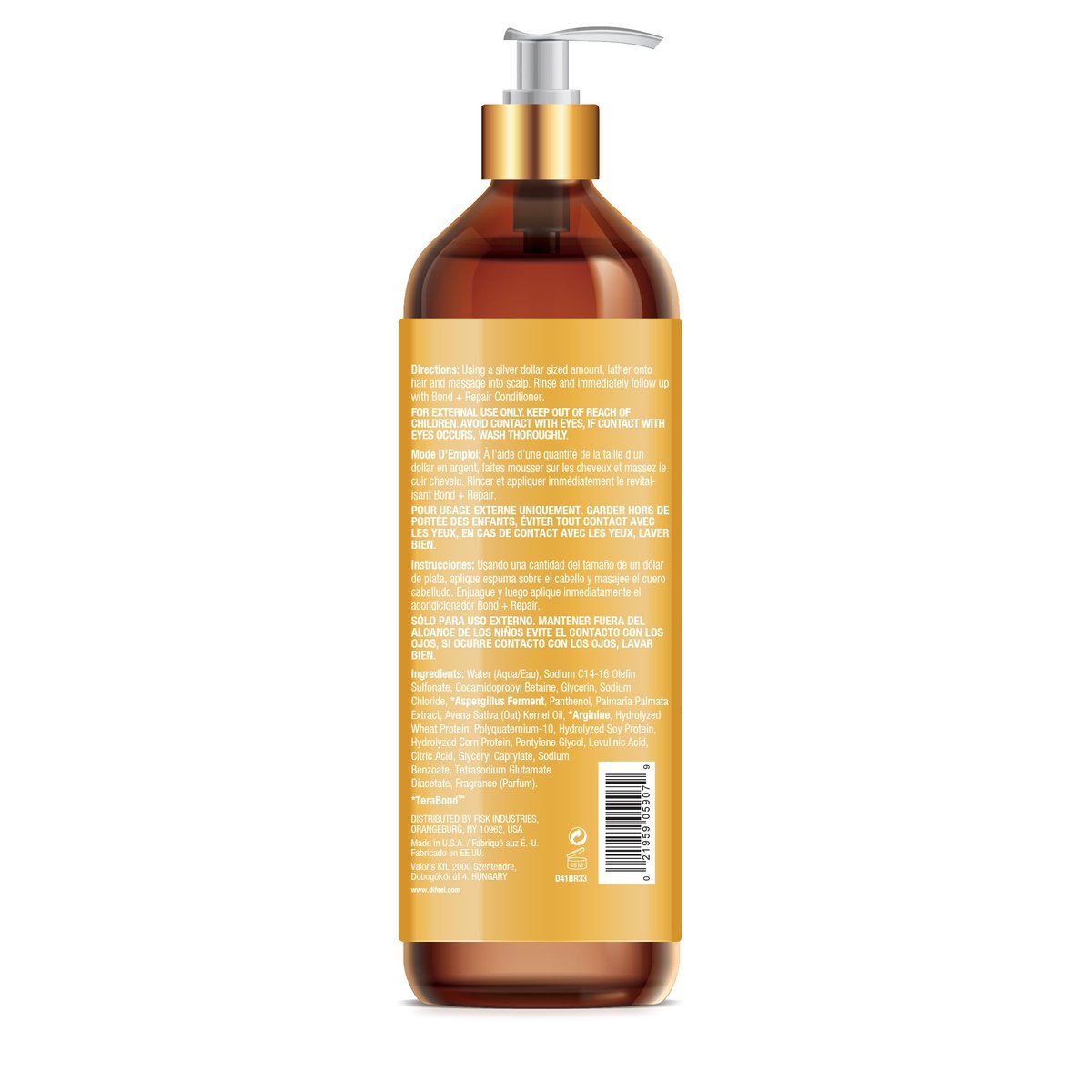 Difeel Bond & Repair Sulfate Free Shampoo - 33.8 oz Restorative Shampoo for Natural Hair - görsel 3