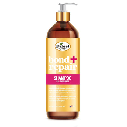 Difeel Bond & Repair Sulfate Free Shampoo - 33.8 oz Restorative Shampoo for Natural Hair