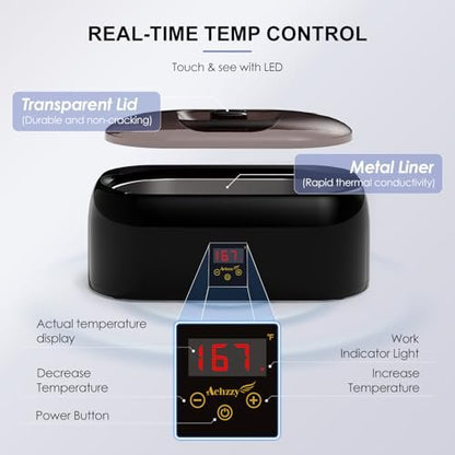 Achzzy 4000ml Paraffin Wax Machine for Hands and Feet - Professional Wax Warmer with 200W Thermal Core, LED Real-time Temp Control & 167°F Rapid Melting, Intense Hydration Avelisse