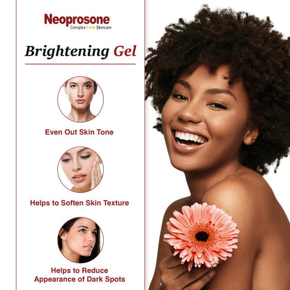 Neoprosone Skin Brightening Gel - 1 fl oz / 30 ml - Daily Moisturizer with Alpha Arbutin for Oily, Combination, Sensitive Skin - Face & Body
