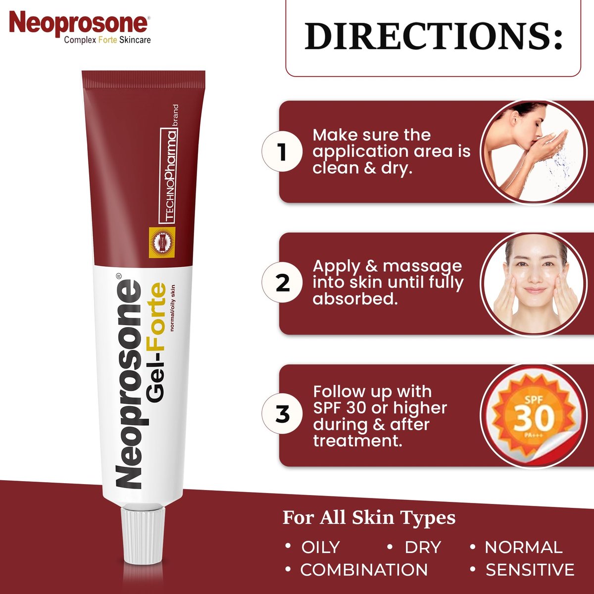 Neoprosone Skin Brightening Gel - 1 fl oz / 30 ml - Daily Moisturizer with Alpha Arbutin for Oily, Combination, Sensitive Skin - Face & Body - görsel 9