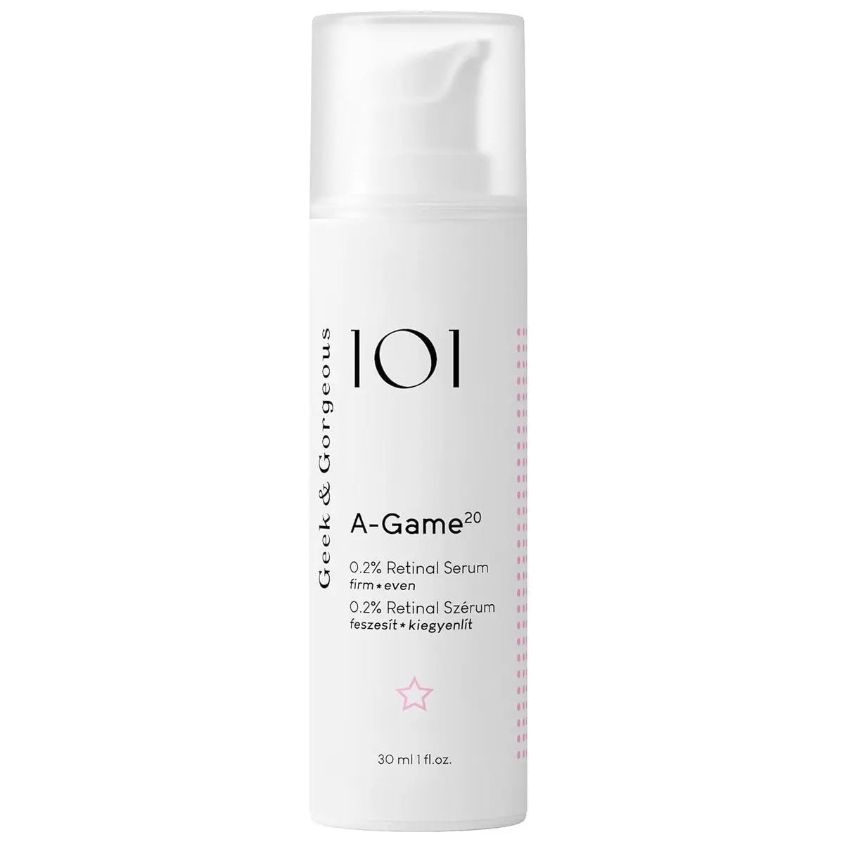 Geek & Gorgeous A-Game 20 – 0.2% Retinal Serum – Advanced Anti-Aging Night Serum for Experienced Retinoid Users – Reduces Wrinkles, Smooths Skin & Boosts Collagen – 1 oz Avelisse