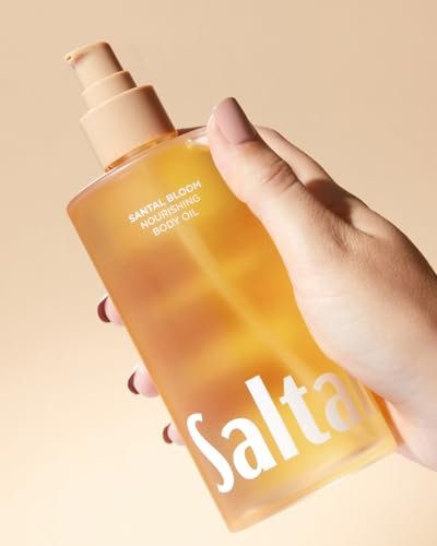 Saltair Body Oil – Jumbo Size Santal Bloom After Shower & Bath Oil for Women and Men – Botanical, Non-Greasy, Well-Absorbing Moisturizer for Dry Skin – 10 oz Avelisse