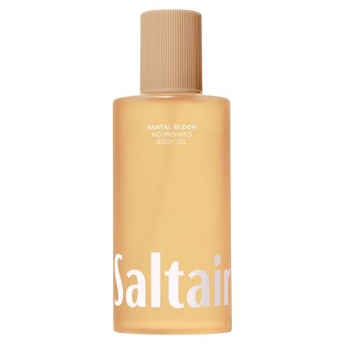 Saltair Body Oil – Jumbo Size Santal Bloom After Shower & Bath Oil for Women and Men – Botanical, Non-Greasy, Well-Absorbing Moisturizer for Dry Skin – 10 oz Avelisse