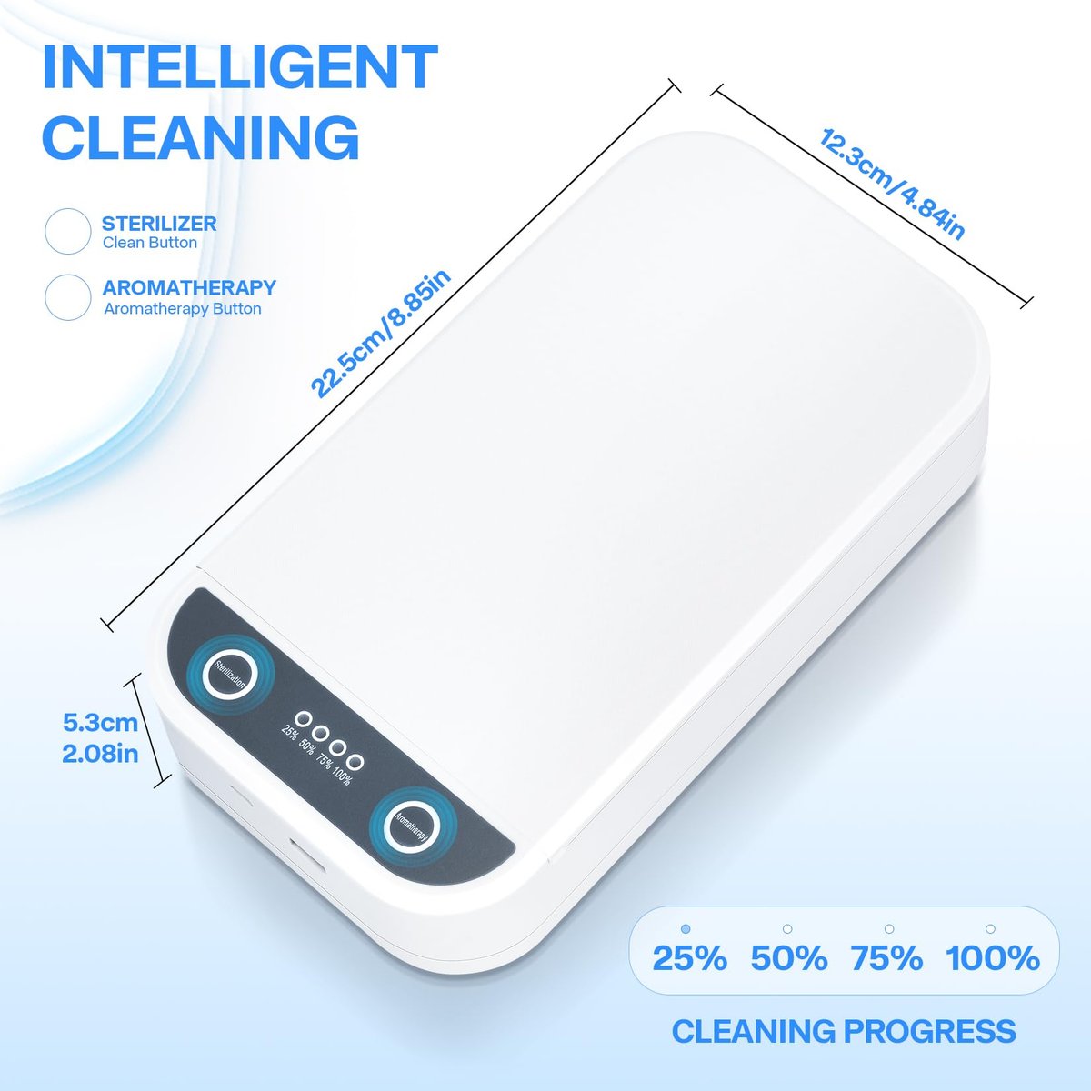 LXIANGN Nail Tool Sterilizer with Blue Light - Portable USB Sterilizer for Nail Tools, Manicure Tools, Tweezers, Jewelry, Phone, Beauty Tool Cleaner Machine for Salon & Home Avelisse