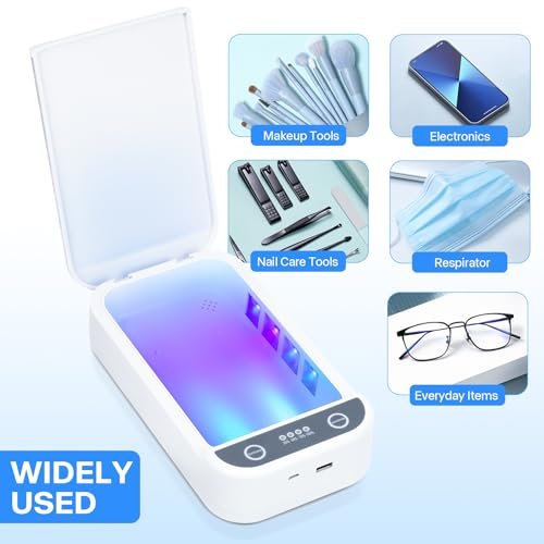 LXIANGN Nail Tool Sterilizer with Blue Light - Portable USB Sterilizer for Nail Tools, Manicure Tools, Tweezers, Jewelry, Phone, Beauty Tool Cleaner Machine for Salon & Home Avelisse