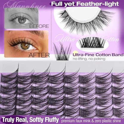 Natural Lash Clusters Kit Wispy Eyelash Clusters CC-Curly 132 pcs DIY Lash Extension Kit with Bond, Seal & Remover – Mavphnee Avelisse