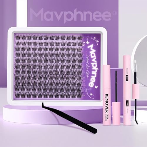 Natural Lash Clusters Kit Wispy Eyelash Clusters CC-Curly 132 pcs DIY Lash Extension Kit with Bond, Seal & Remover – Mavphnee Avelisse