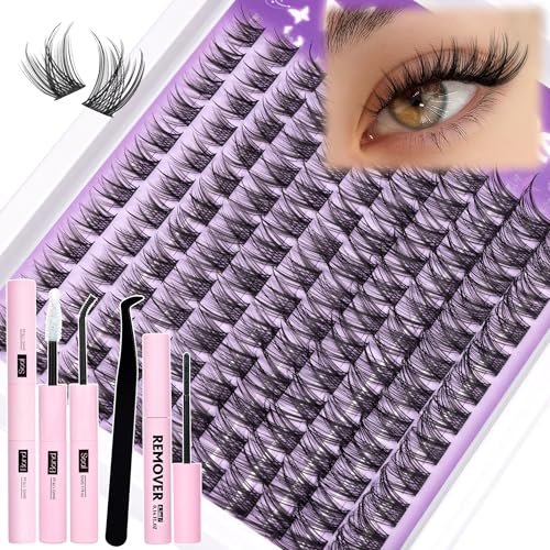 Natural Lash Clusters Kit Wispy Eyelash Clusters CC-Curly 132 pcs DIY Lash Extension Kit with Bond, Seal & Remover – Mavphnee Avelisse