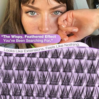 Natural Lash Clusters Kit Wispy Eyelash Clusters CC-Curly 132 pcs DIY Lash Extension Kit with Bond, Seal & Remover – Mavphnee Avelisse