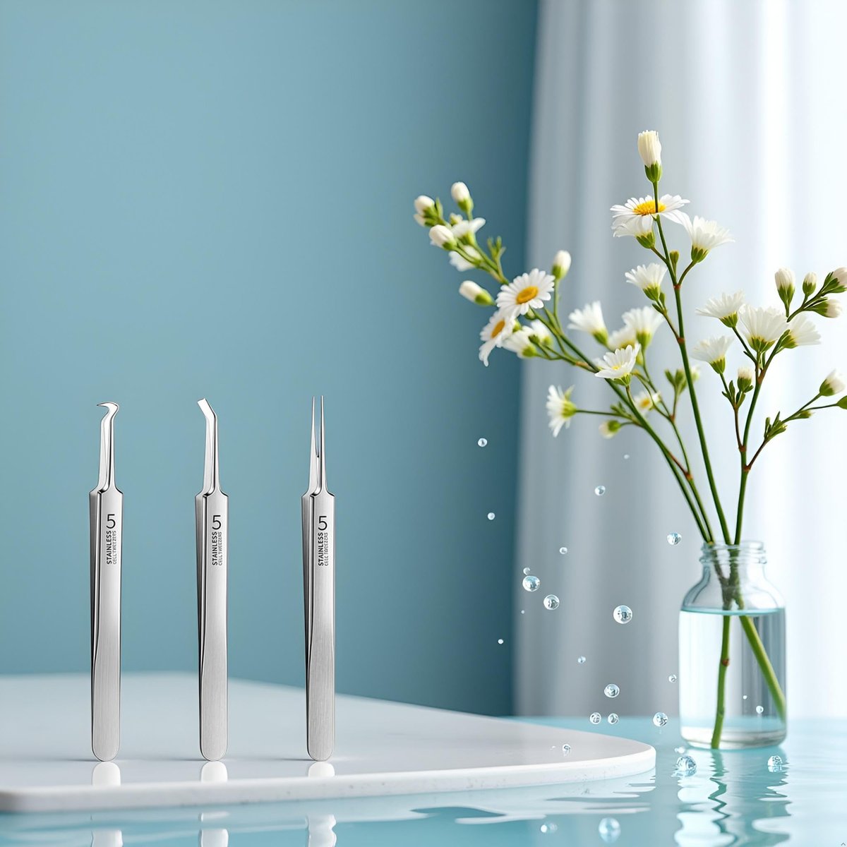Professional Blackhead Remover Tweezers Set - 3Pcs Precision Acne Removal Kit with Storage Case - görsel 8