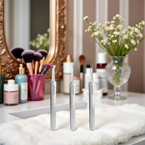 Professional Blackhead Remover Tweezers Set - 3Pcs Precision Acne Removal Kit with Storage Case - görsel 11