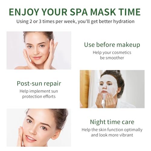 IREV Aloe Vera Soothing Mask – Hydrating Face Mask for Dry, Oily, Sensitive Skin, Acne & Sun Care, 10 Pack, 25ml Each - görsel 18