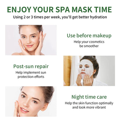 IREV Aloe Vera Soothing Mask – Hydrating Face Mask for Dry, Oily, Sensitive Skin, Acne & Sun Care, 10 Pack, 25ml Each