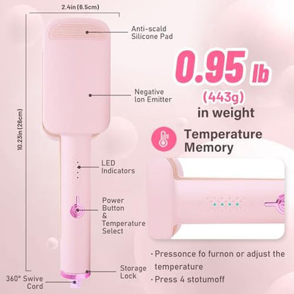 Deep Beach Waver & Curling Iron - Ionic Waver Hair Curler Tool, Ceramic 3 Barrel Curler Wand for Short Hair (Pink) Avelisse