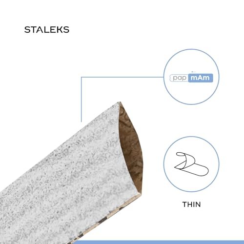 STALEKS PRO Smart 22 PapmAm Disposable Nail Files - 100 Grit, 50 Pcs, Glueless Soft Foam Abrasive Covers with Aluminum Oxide for Artificial Nail Shaping - görsel 12