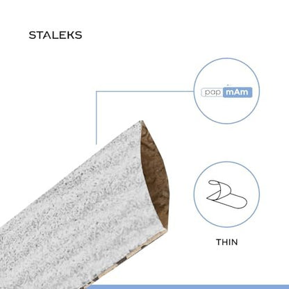 STALEKS PRO Smart 22 PapmAm Disposable Nail Files - 100 Grit, 50 Pcs, Glueless Soft Foam Abrasive Covers with Aluminum Oxide for Artificial Nail Shaping