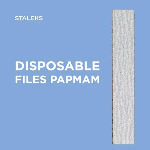 STALEKS PRO Smart 22 PapmAm Disposable Nail Files - 100 Grit, 50 Pcs, Glueless Soft Foam Abrasive Covers with Aluminum Oxide for Artificial Nail Shaping - görsel 8