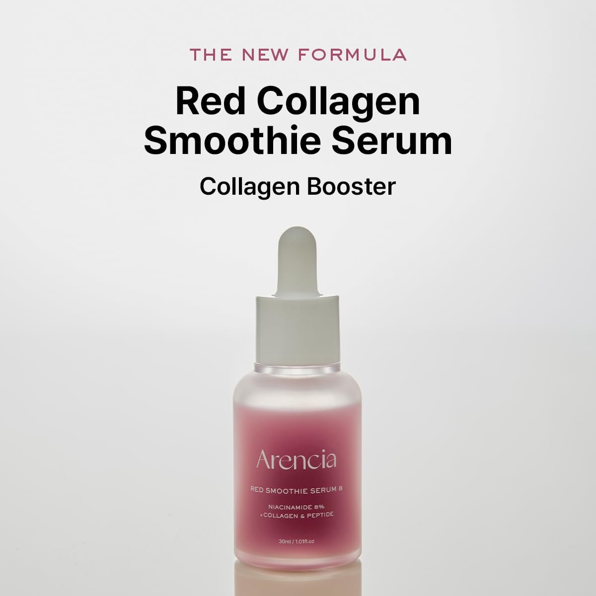 Arencia Red Collagen + Peptide Smoothie Serum – 8% Niacinamide, Vitamin C & E, Lifting Anti-Aging Serum for Glass Skin Avelisse