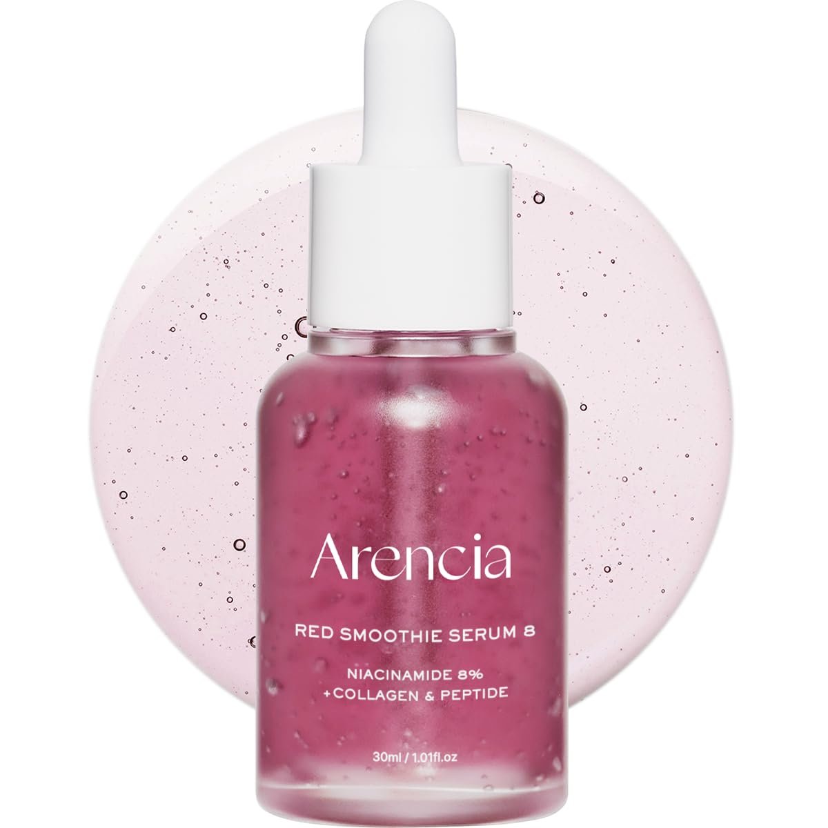 Arencia Red Collagen + Peptide Smoothie Serum – 8% Niacinamide, Vitamin C & E, Lifting Anti-Aging Serum for Glass Skin Avelisse