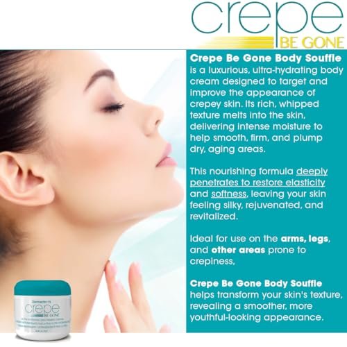 Dermactin Crepe Be Gone Body Souffle - Ultra Hydrating Crepe Skin Firming Cream for Neck, Chest, Arms & Legs - Classic 3 oz - görsel 8