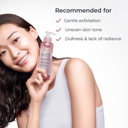 Eucerin Radiant Tone Face Cleanser Gel with 2% Exfoliating AHA Complex – Gentle Daily Face Wash, 6.8 Fl Oz Avelisse