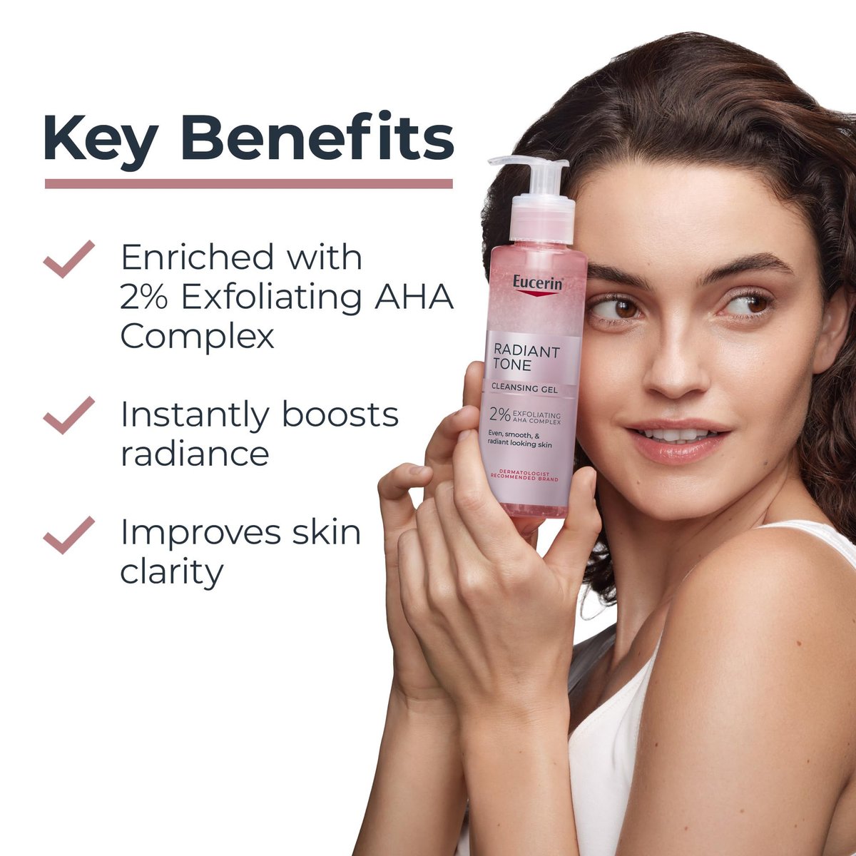 Eucerin Radiant Tone Face Cleanser Gel with 2% Exfoliating AHA Complex – Gentle Daily Face Wash, 6.8 Fl Oz Avelisse