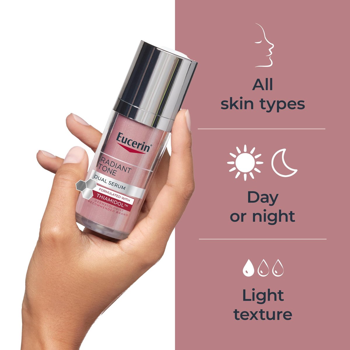 Eucerin Radiant Tone Dual Serum Dark Spot Corrector with Thiamidol and Hyaluronic Acid, 1 Fl Oz Avelisse