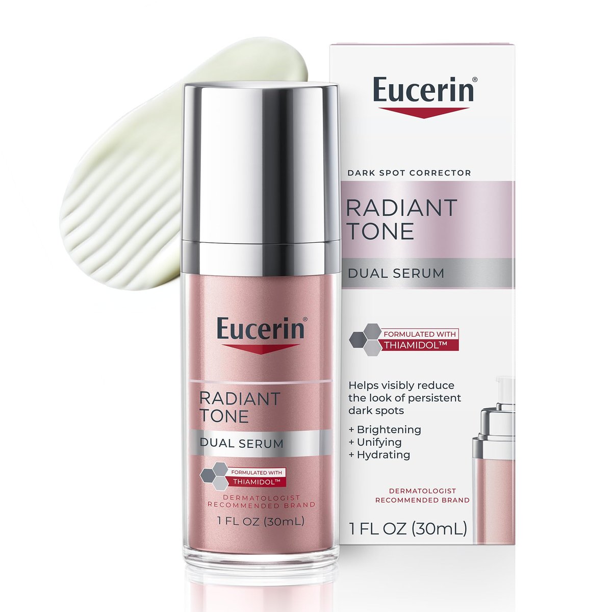 Eucerin Radiant Tone Dual Serum Dark Spot Corrector with Thiamidol and Hyaluronic Acid, 1 Fl Oz Avelisse
