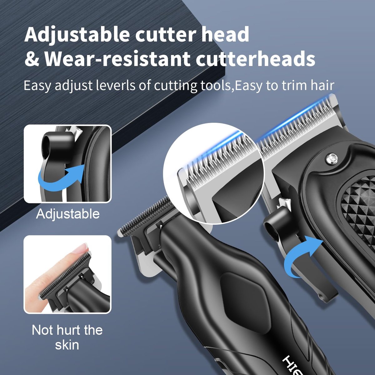 HIENA PRO Professional Hair Clipper Set for Men - Cordless Barber Clippers & Trimmer Kit, Electric Beard Trimmer & Nose Trimmer, Foil Shaver, Gifts for Men Avelisse