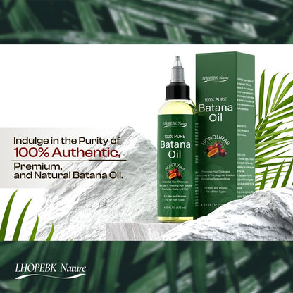LHOPEBK Nature Organic Batana Oil for Hair Growth – Pure Natural Oil for Thicker, Stronger Hair, 4.23 fl oz