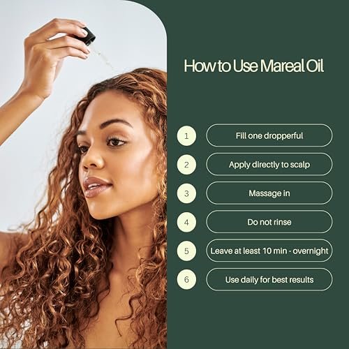MAREAL Pure Rosemary Oil for Hair Growth & Scalp Health | Infused with Castor & Coconut Oil | Hair Thickening & Regrowth Treatment for Women & Men | 100% Natural | Up to 3-Month Supply | 1.7 fl oz Avelisse