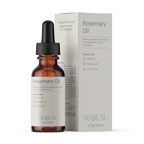 MAREAL Pure Rosemary Oil for Hair Growth & Scalp Health | Infused with Castor & Coconut Oil | Hair Thickening & Regrowth Treatment for Women & Men | 100% Natural | Up to 3-Month Supply | 1.7 fl oz Avelisse