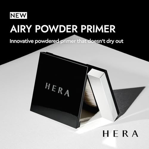 HERA Airy Blurring Powdered Primer – Poreless, Long-Lasting Korean Makeup, Moisturizing Cream-to-Powder, All Skin Types, Travel-Friendly, Smoothing & Oil Absorbing, 0.29 oz Avelisse