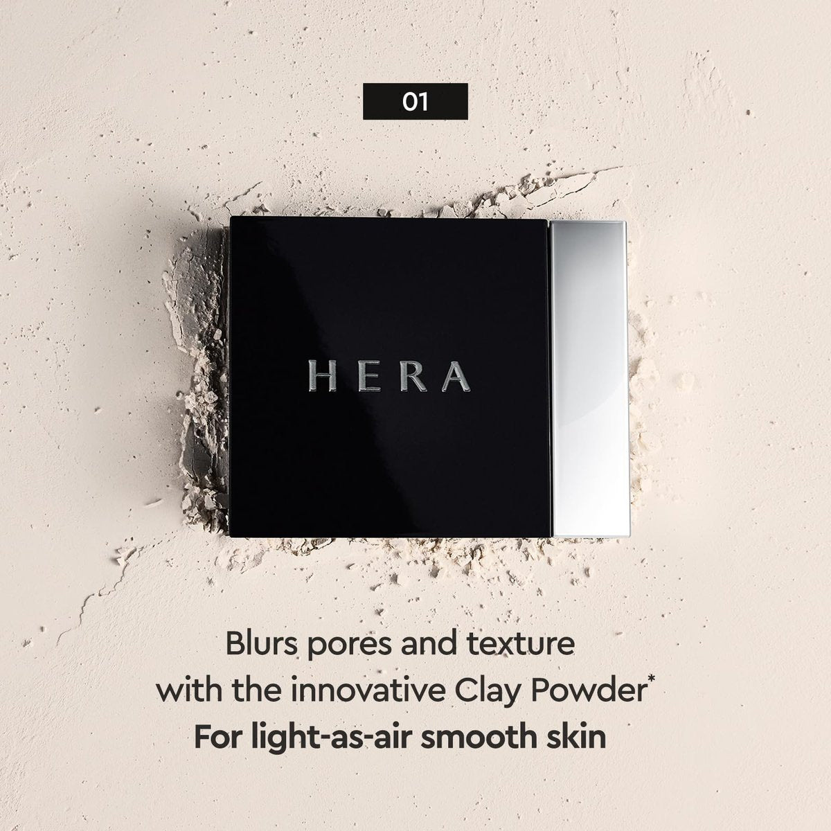 HERA Airy Blurring Powdered Primer – Poreless, Long-Lasting Korean Makeup, Moisturizing Cream-to-Powder, All Skin Types, Travel-Friendly, Smoothing & Oil Absorbing, 0.29 oz Avelisse