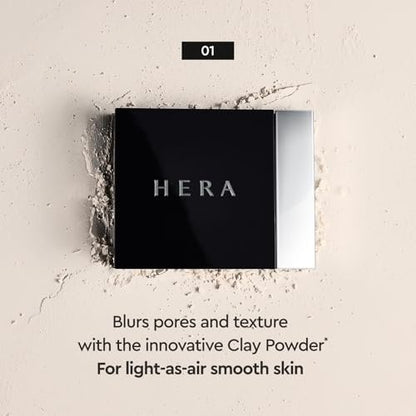 HERA Airy Blurring Powdered Primer – Poreless, Long-Lasting Korean Makeup, Moisturizing Cream-to-Powder, All Skin Types, Travel-Friendly, Smoothing & Oil Absorbing, 0.29 oz Avelisse