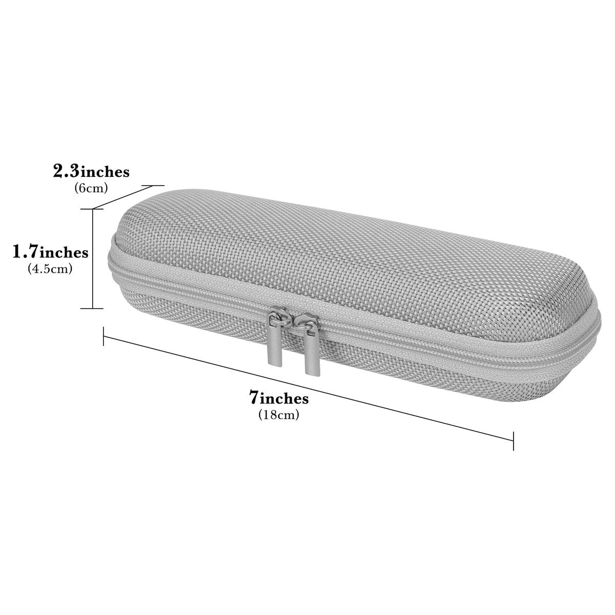 Linkidea EVA Hard Shell Safety Razor Case – Silver Travel Shaver Bag for Gillette Fusion 5, Mach 3, Harry's 5 Blade - görsel 3