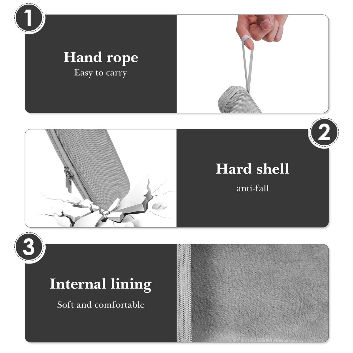Linkidea EVA Hard Shell Safety Razor Case – Silver Travel Shaver Bag for Gillette Fusion 5, Mach 3, Harry's 5 Blade - görsel 7