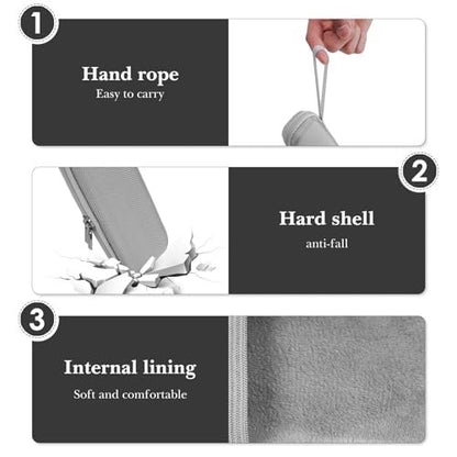 Linkidea EVA Hard Shell Safety Razor Case – Silver Travel Shaver Bag for Gillette Fusion 5, Mach 3, Harry's 5 Blade