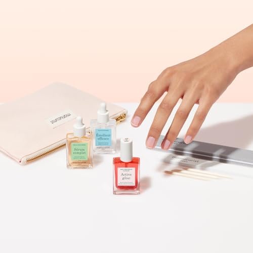 Manucurist Active Discovery Kit - Vegan Nail Care Set Made in France - Manicure Set with File, Buffer, Cuticle Remover, Serum & Active Glow - Gift for Women Avelisse