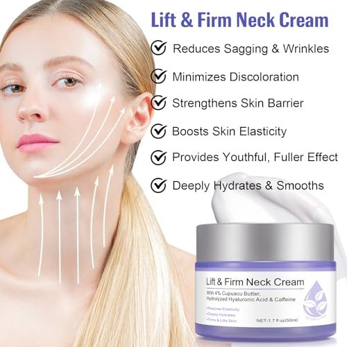 Neck Firming Cream – Moisturizing Neck Cream for Tightening & Fine Lines, Smoothing & Hydrating, 1.7 Fl Oz - görsel 10