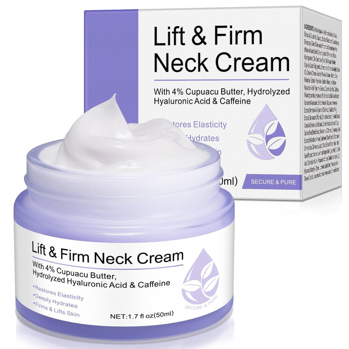 Neck Firming Cream – Moisturizing Neck Cream for Tightening & Fine Lines, Smoothing & Hydrating, 1.7 Fl Oz - görsel 1