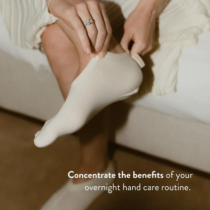 Paume Cotton Overnight Socks – 95% Cotton Moisturizing Socks for Dry and Cracked Heels & Feet, 1 Pair Avelisse