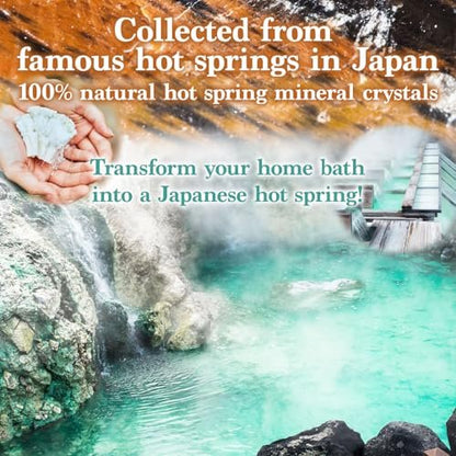 Yunohana Japanese Hot Spring Bath Salts – 100% Natural Mineral Bath Powder from Okuhida Onsen, No Chemicals, 250g Avelisse