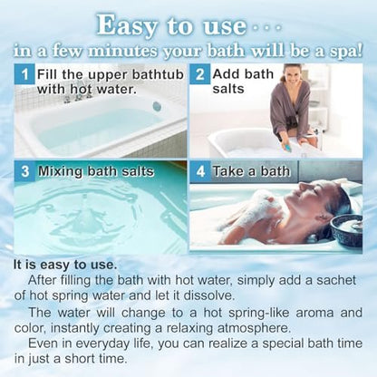 Yunohana Japanese Hot Spring Bath Salts – 100% Natural Mineral Bath Powder from Okuhida Onsen, No Chemicals, 250g Avelisse