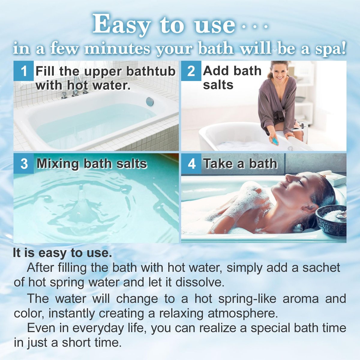 Yunohana Japanese Hot Spring Bath Salts – 100% Natural Mineral Bath Powder from Okuhida Onsen, No Chemicals, 250g Avelisse