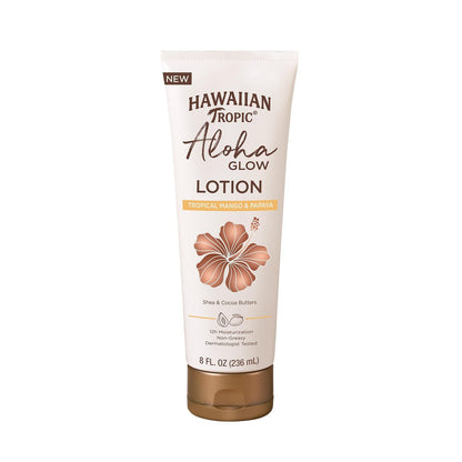 Hawaiian Tropic Aloha Glow Tan Extender Lotion - After Sun Moisturizer with Shea Butter & Cocoa Butter, 8 oz